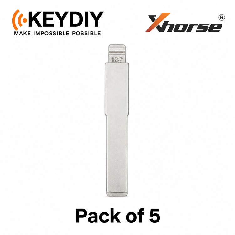 KEYDIY/ Xhorse SIP22 #Y37 Flip Key Blade for Xhorse & KEYDIY Remotes - Pack of 5