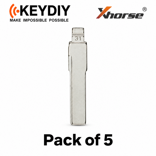 KEYDIY/ Xhorse HU66 #31 Flip Key Blade for Xhorse & KEYDIY Remotes - Pack of 5