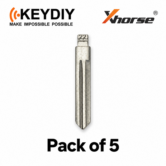 KEYDIY/ Xhorse DA34 / NSN14 #22 Flip Key Blade for Xhorse & KEYDIY Remotes - Pack of 5