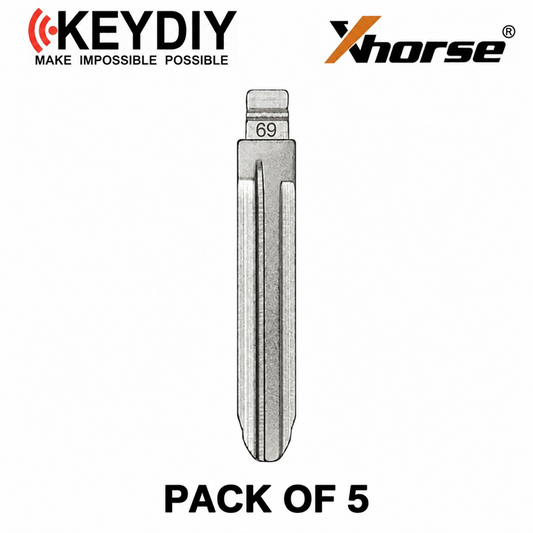 KEYDIY/ Xhorse B110 #69 Subaru / GM Flip Key Blade for Xhorse & KEYDIY Remotes - Pack of 5