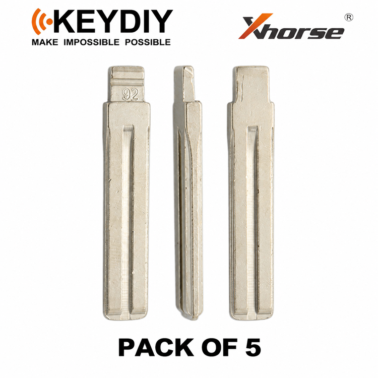 KEYDIY/ Xhorse #92B Hyundai / Kia Universal Key Blade - Pack of 5