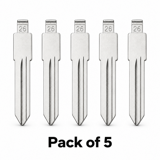 Aftermarket B102 #26 GM / Buick Universal Flip Key Blade - Pack of 5