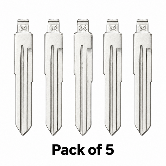 Aftermarket HYN15 #34 Kia / Hyundai Universal Flip Key Blade - Pack of 5