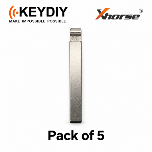 KEYDIY/ Xhorse HU100 #71 Flip Key Blade for Xhorse & KEYDIY Remotes - Pack of 5