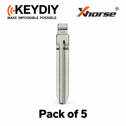 KEYDIY/ Xhorse TR47 / TOY43 #02 Flip Key Blade for Xhorse & KEYDIY Remotes - Pack of 5