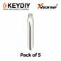 KEYDIY/ Xhorse H75 / FO38 #19 Flip Key Blade for Xhorse & KEYDIY Remotes - Pack of 5