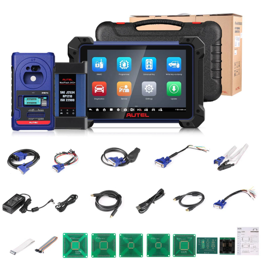 Autel MaxiIM IM608 PRO II full kit with XP400 Pro, MaxiFlash JVCI+, cables, adapters and carrying case
