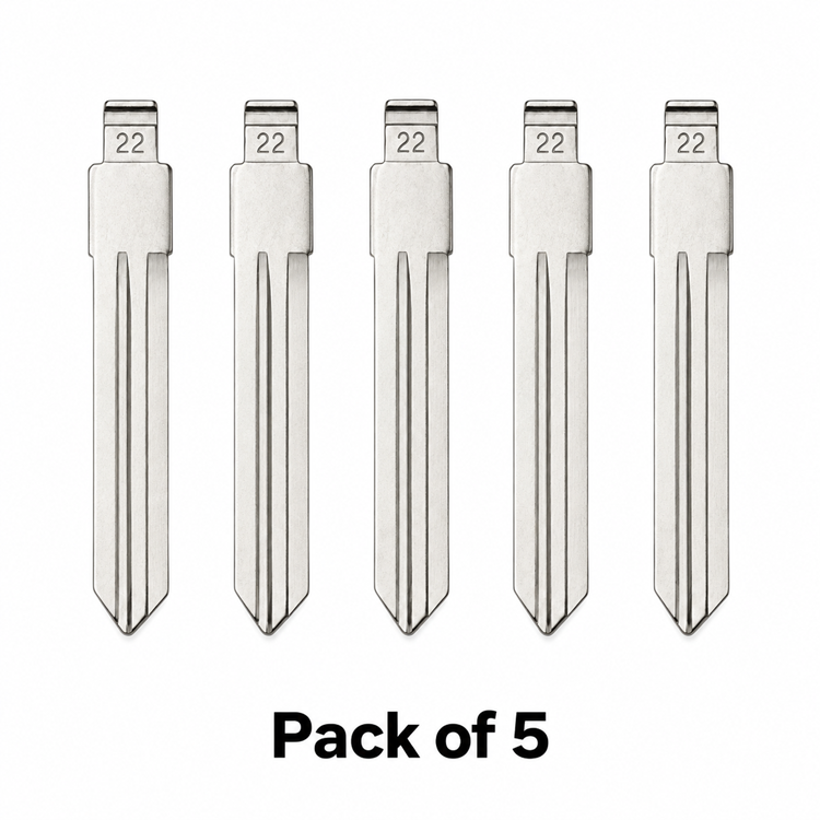 Aftermarket DA34 / NSN14 #22 Nissan / Infiniti Universal Flip Key Blade - Pack of 5