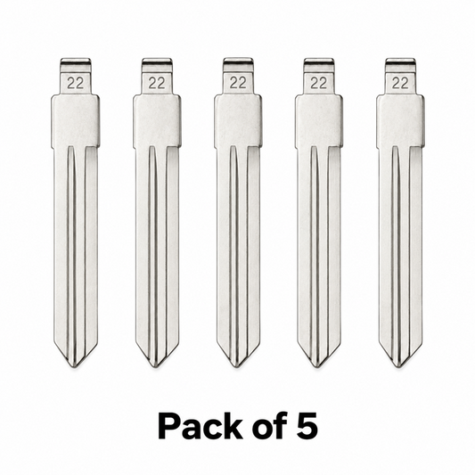 Aftermarket DA34 / NSN14 #22 Nissan / Infiniti Universal Flip Key Blade - Pack of 5