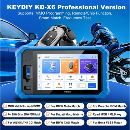 KEYDIY KD-X6 Professional supported IMMO functions