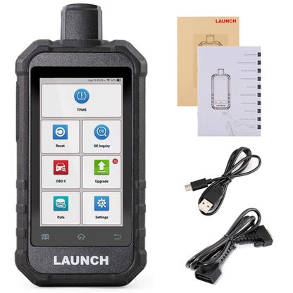LAUNCH Creader TPMS 5011 V2 kit with main cable, charging cable and quick start guide