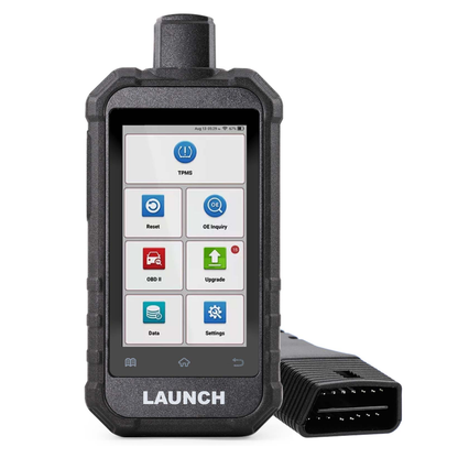 LAUNCH TPMS 5011 V2 front view with OBD2 cable