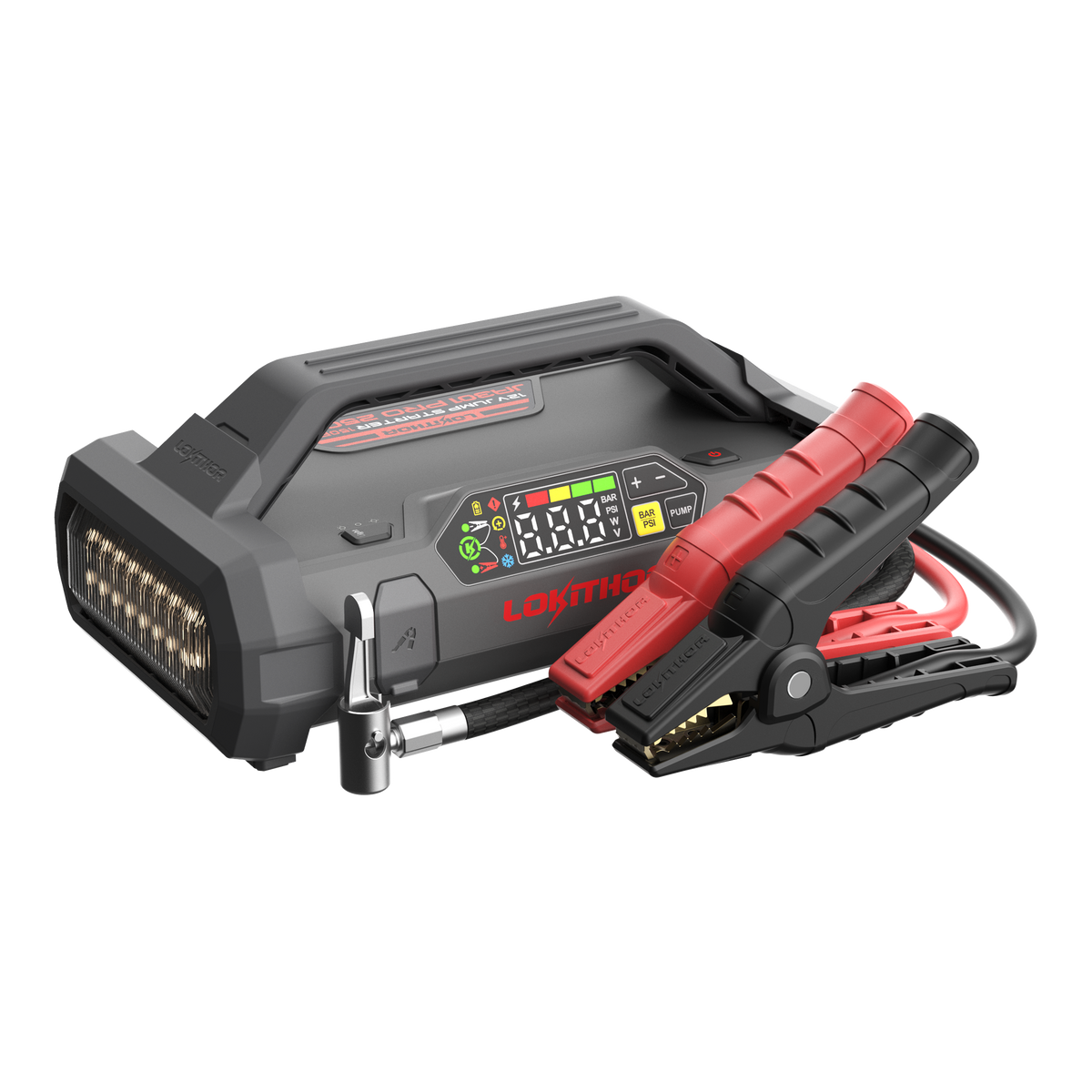 LOKITHOR JA301 PRO 2500A Jump Starter with 150 PSI Air Compressor