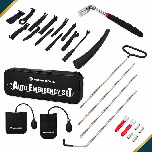 26-Piece Automotive Lockout & Trim Tool Kit with Air Wedges