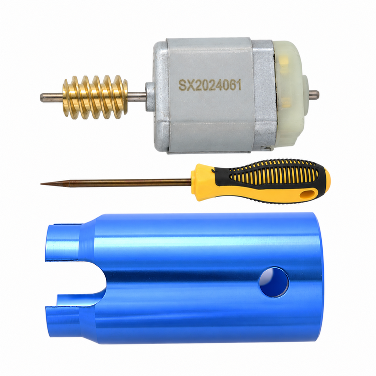 Mercedes ESL ELV tool kit with motor, pointed hand tool and blue socket