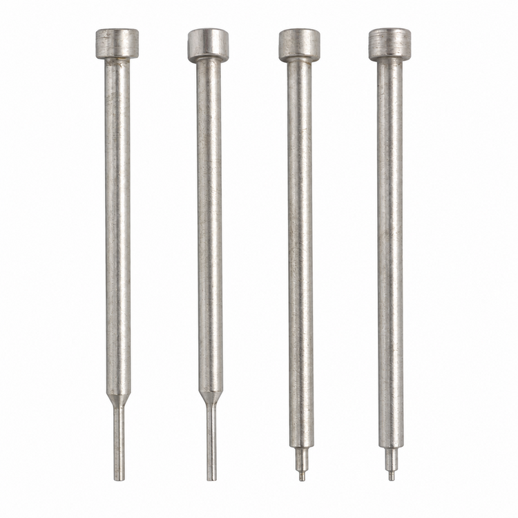 Four replacement punches for a flip key pin remover