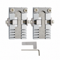Key blade cutting fixtures with flat metal accessory and hex key