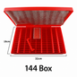 KEYDIY red 144-slot blade storage box, 32 by 18 cm