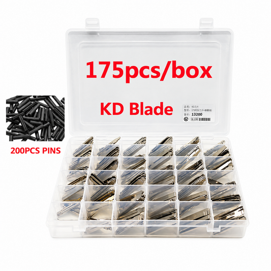 KEYDIY 175-piece blade assortment with 200 pins and organizer