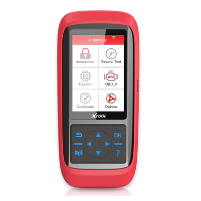 XTOOL X100 Pro2 front view with main menu