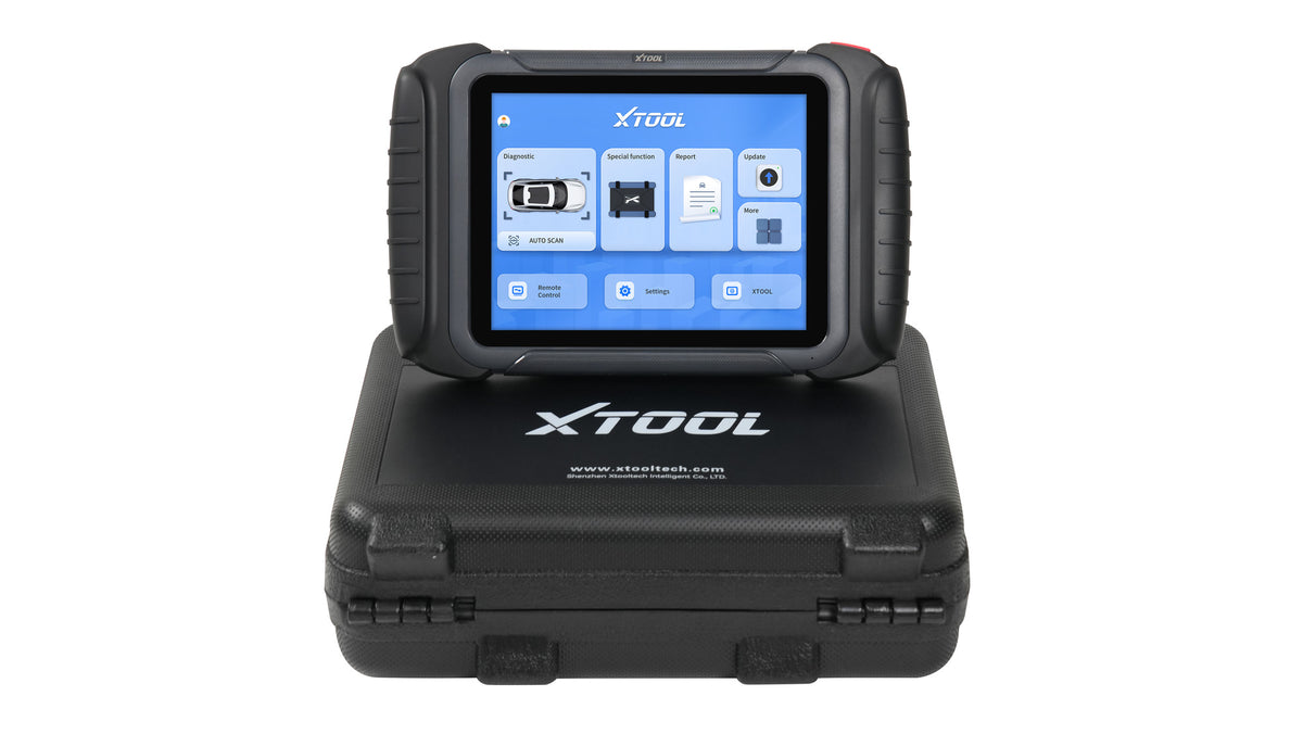 XTOOL XT80W tablet on carrying case