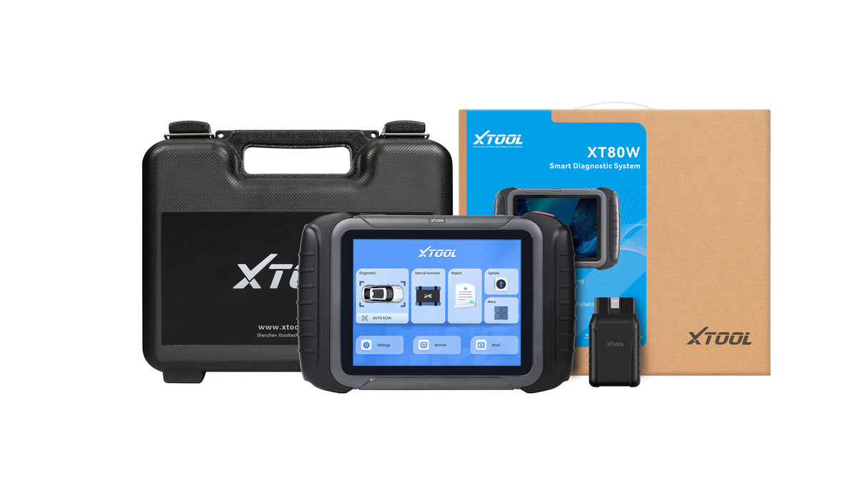 XTOOL XT80W tablet with VCI, case and packaging