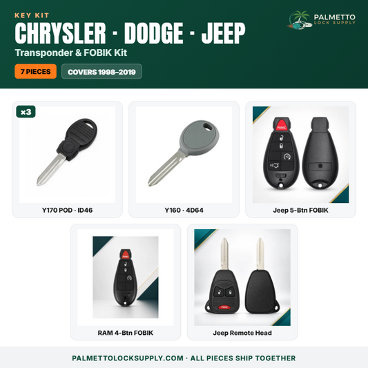 Chrysler / Dodge / Jeep Transponder & FOBIK Kit – 7 Pieces
