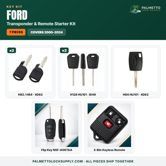 Ford Transponder & Remote Starter Kit – 7 Pieces