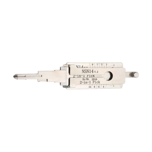Original Lishi NSN14 2-in-1 pick and decoder, Nissan / Infiniti 10-cut